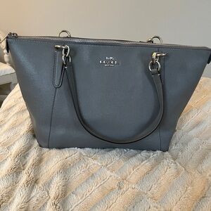 Coach Gray Leather Ava Tote Bag